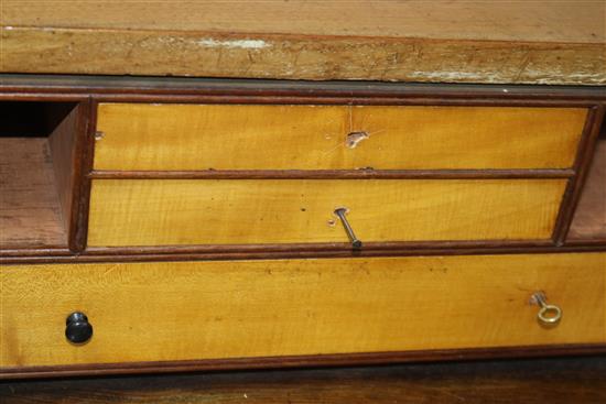 A secretaire campaign chest W.99cm